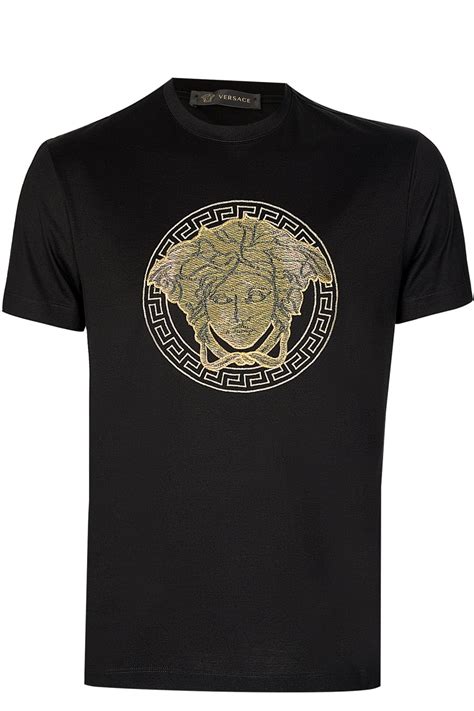 versace medusa embroidered velvet sweatshirt|Versace Medusa print t shirt.